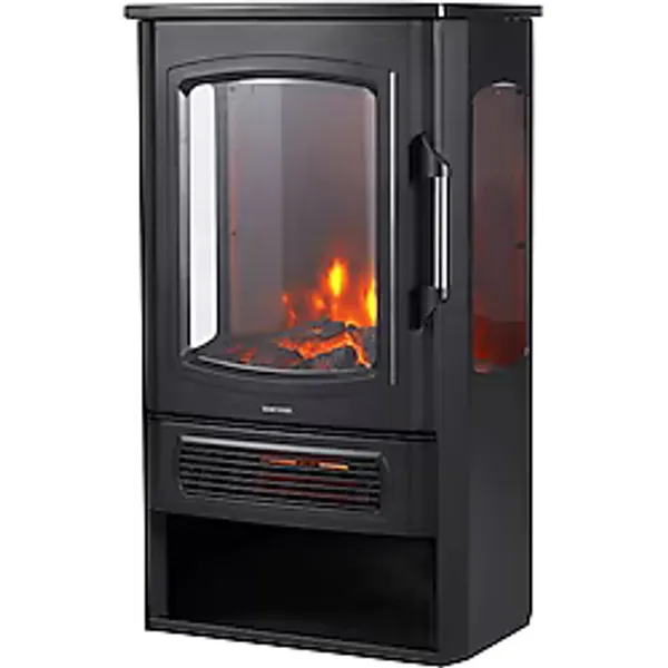 Gunbo Home Xlarge Elektrikli Şömine & Elektrikli Soba Fanlı Isıtıcı, LED Odun Efekti, Metal Kasa ND-183C