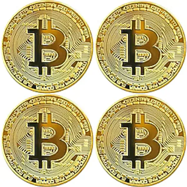 Güncelçarşı Bitcoin Madeni Hatıra Parası, Btc Altın Rengi Hediye Sikke Para, Kutulu Koleksiyon - Çok Renkli