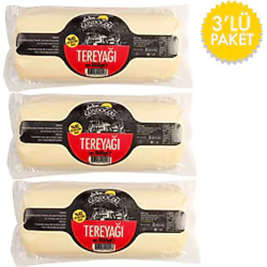 Gündoğdu 1000 gr 3'lü Paket Silindir Tereyağı