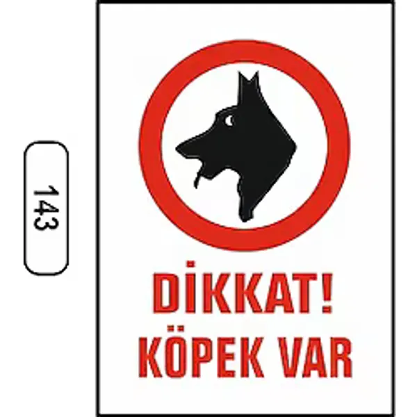 Gündoğdu Dikkat Köpek Var Uyarı Ikaz Levhası 25 x 35 cm