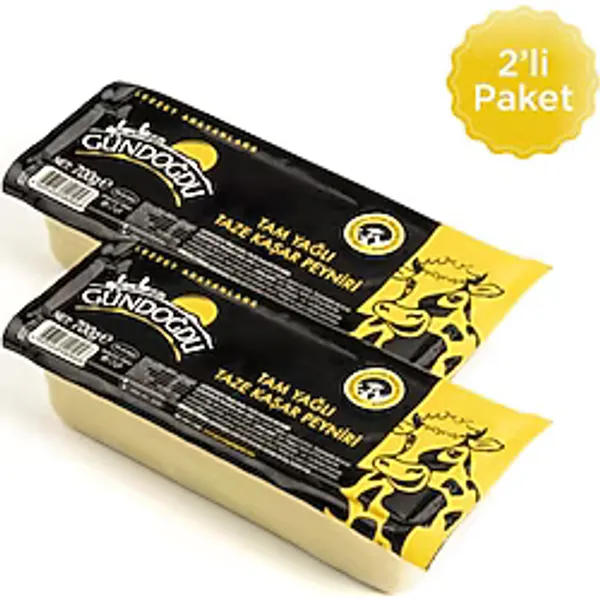 Gündoğdu Taze Kaşar Peynir 700 gr 2'li