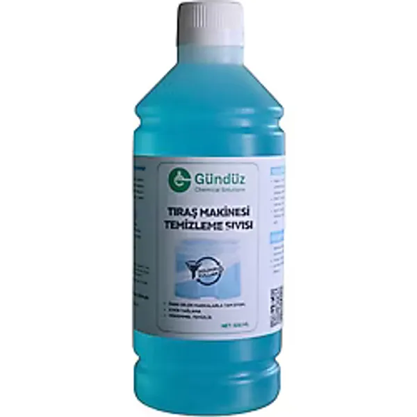 Gündüz Kimya Tıraş Makinesi Temizleme Sıvısı 500 ml Braun Philips Panasonic Uyumlu Derinlemesine Temizlik - 500 ml Ambalaj