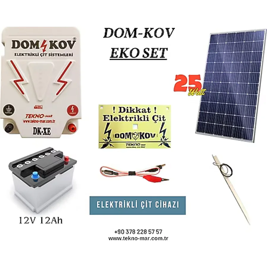 GÜNEŞ ENERJİLİ AYI DOMUZ KOVUCU ÇİT SİSTEMİ - Yabani Hayvan Kovucu Dom-Kov