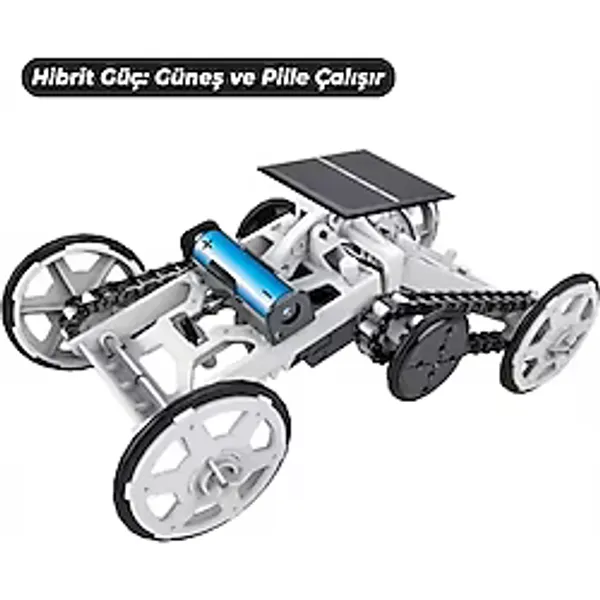 Güneş Enerjili Ve Pilli Tırmanan Araba Robot Kiti - Kendin Yap (Diy) Eğitici Bilim Deney Seti