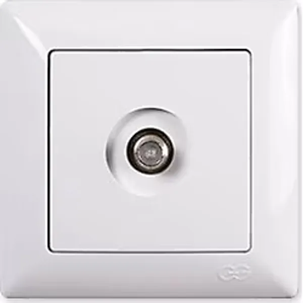 Günsan Elektrik GÜNSAN VISAGE BEYAZ TEKLİ UYDU PRİZİ (F.KON.) (MKZ)