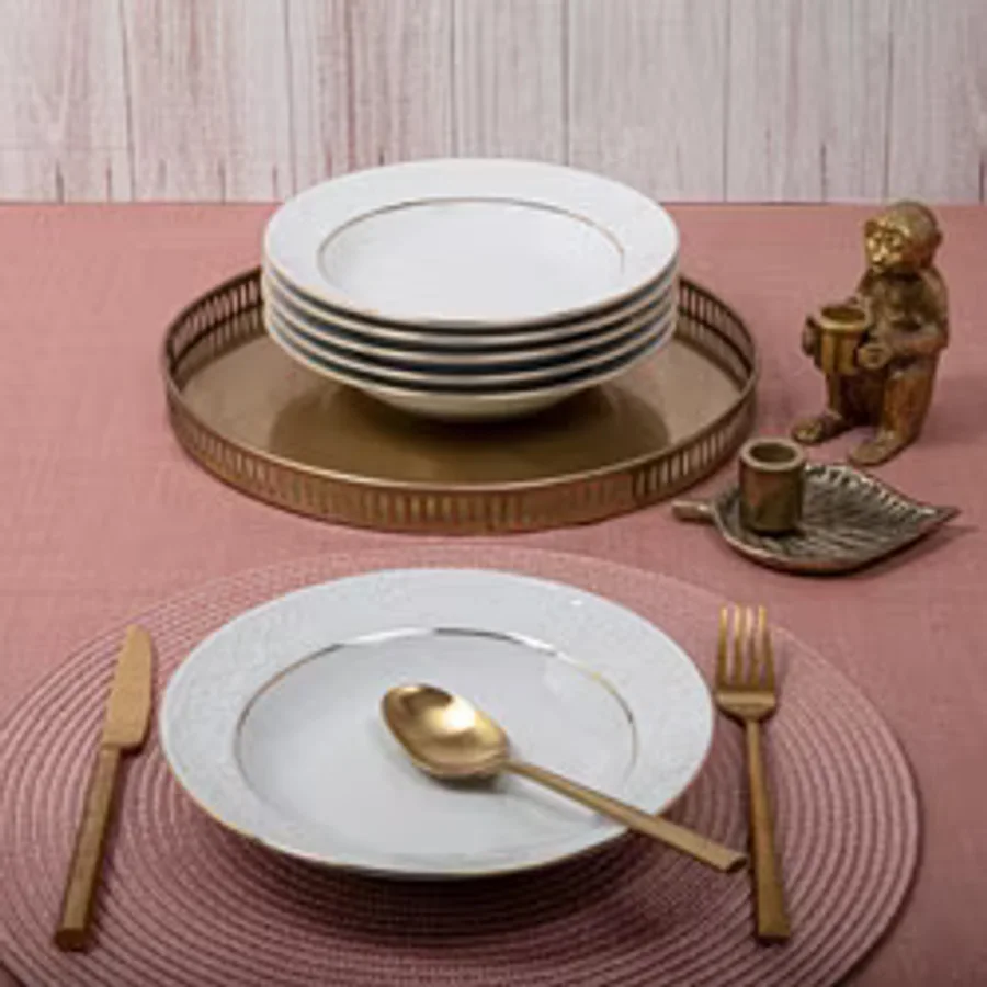 Güral Porselen Bahar Dalı 22 cm 6 Adet Çukur Tabak