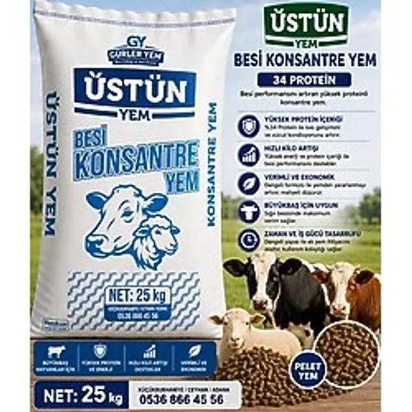 Gürler Yem 25 Kg - Üstün Besi Konsantre Yemi