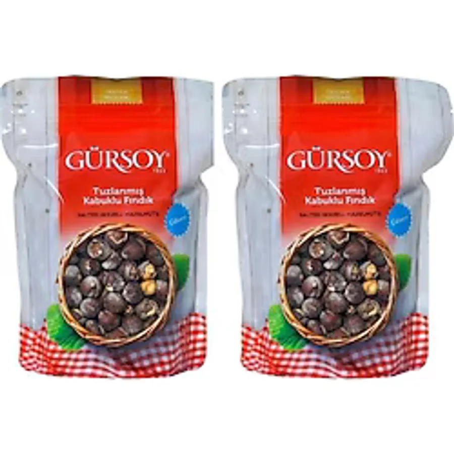 Gürsoy Tuzlanmış Kabuklu Fındık Doypack 500 G X 2 Adet