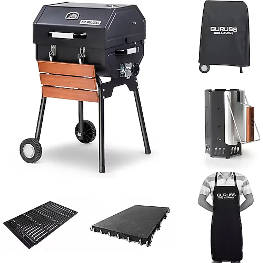 Guruss CG-050 Tam Set Siyah Kömürlü Barbekü Mangal