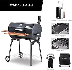 Guruss CG-075 Tam Set Kömürlü Barbekü Mangal