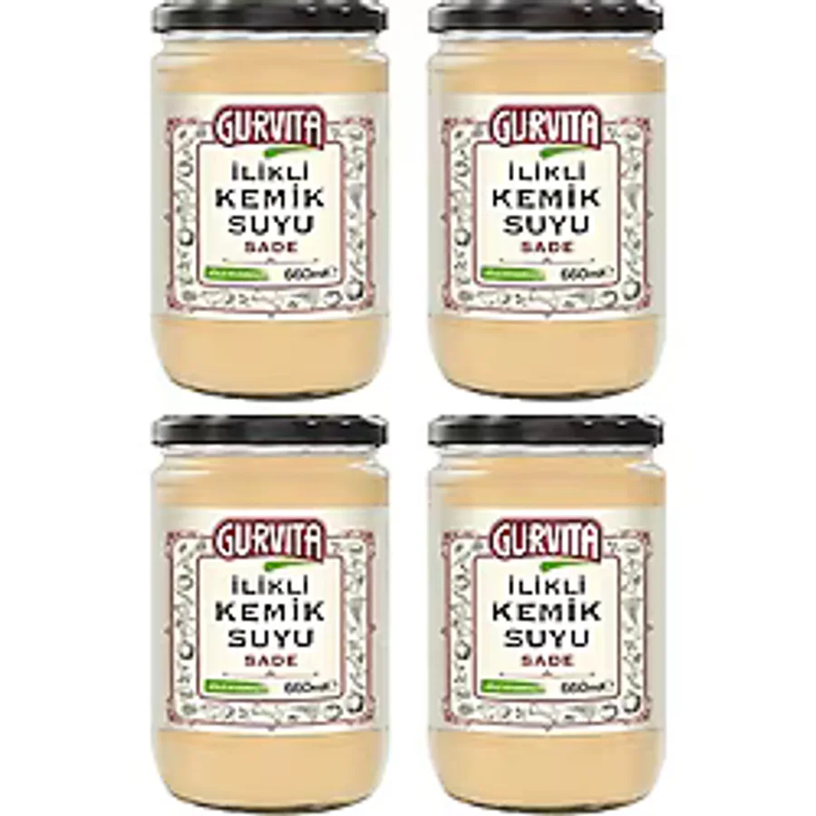 Gurvita Ilikli Kemik Suyu Sade 660 ml 4' Lü - 2,6 lt