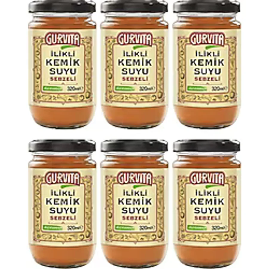 Gurvita Ilikli Kemik Suyu Sebzeli 320 ml 6' Lı - 1,9 lt