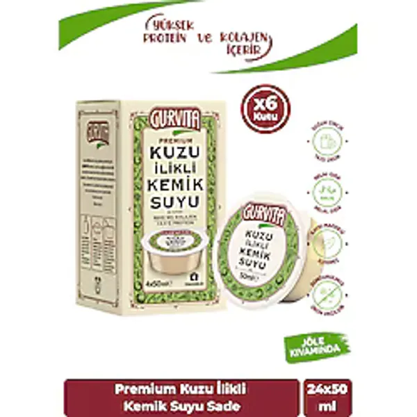 Gurvita Kuzu Ilikli Kemik Suyu 50 ml 24 Adet
