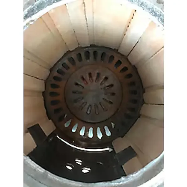 Güvenal Paslanmaz Termosifon Basınçlı Katı Yakıt Alt Sobası Çapı: 37 Cm Banyo Alt Sobası