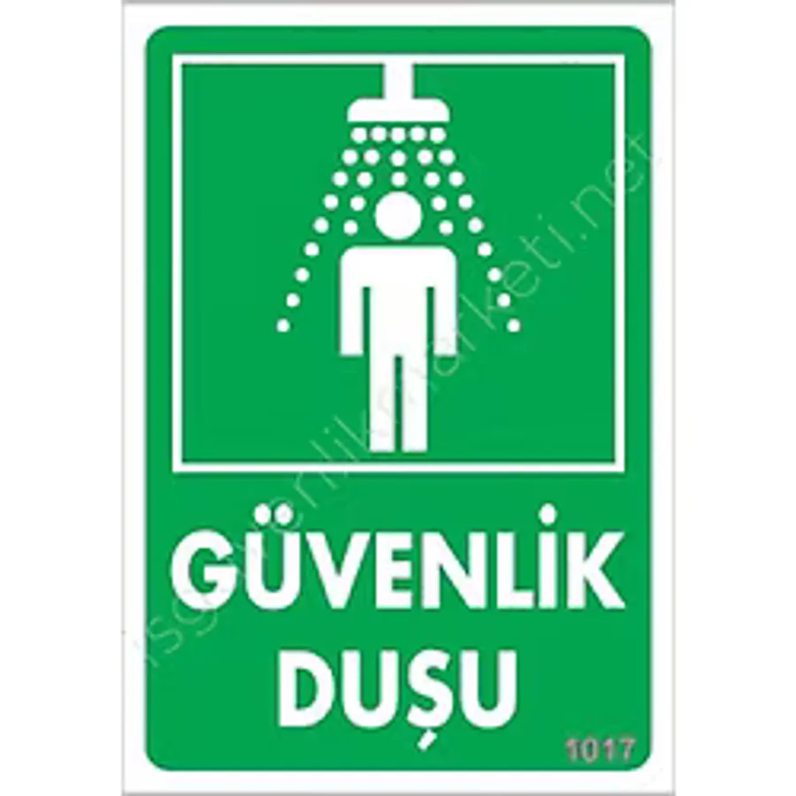 Güvenlik Duşu Uyarı Levhası 17,5x25 KOD:1017