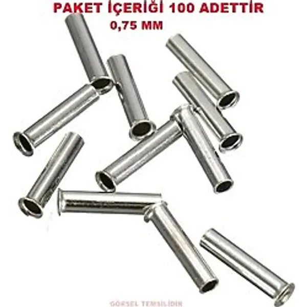 Gwest 0.75Lik İzolesiz Kablo Yüksüğü 0.75Mm E 10Mm (1000 Li Pk.)