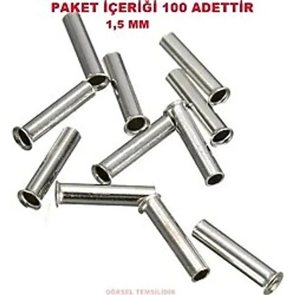Gwest 1.5Luk İzolesiz Kablo Yüksüğü 1.5Mm E 10Mm (1000 Li Pk.)
