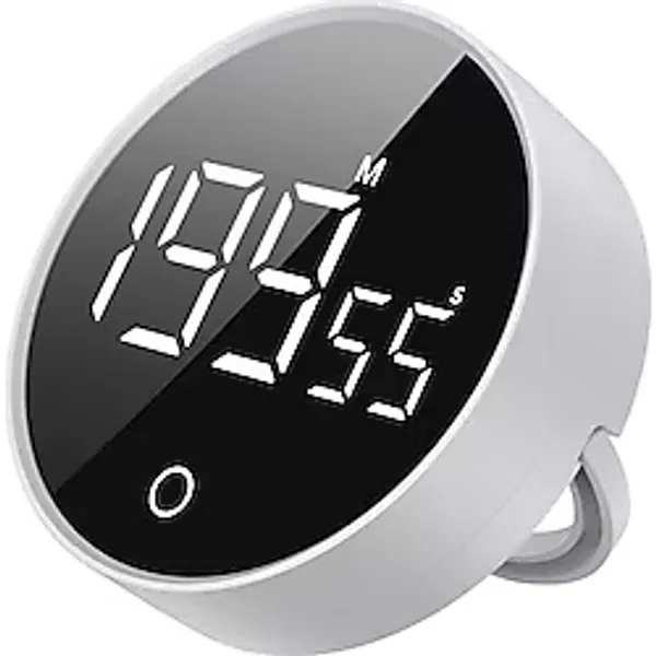 Gworke Rt-1 Mıknatıslı Rotary Zamanlayıcı 0-199 İleri Geri Sayım Kronometre, Ayaklı Stand, Led Ekran, Usb-C Şarjlı, Pomodoro & Mutfak Timer (Siyah)