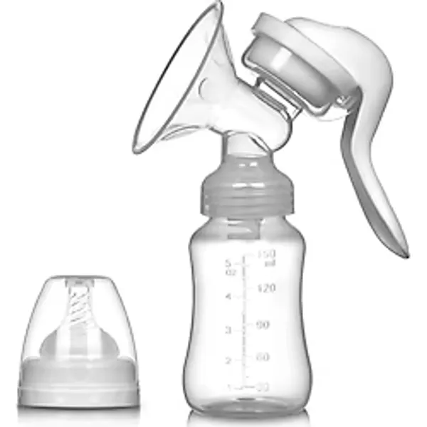Gy Atelier Manuel Göğüs Pompası Masaj Özellikli Süt Sağma Makinesi, Biberon Olarak Kullanılabilir 2'si 1 Arada Sessiz Ergonomik Isıya Dayanıklı Hafif Taşınabilir Anneler İçin Pratik Süt Sağma ve Besle