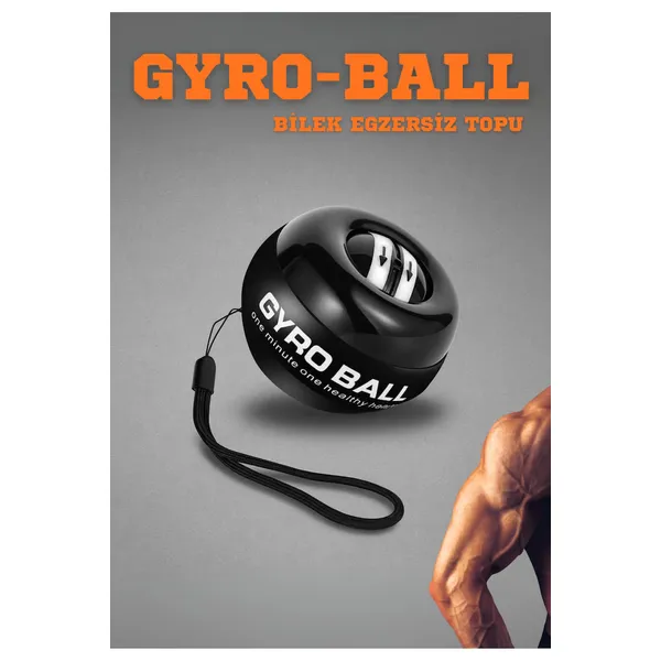 Gyro Ball El Bilek Egzersiz Topu Kol Kuvvet Güç Topu Powerball Kas Geliştirici