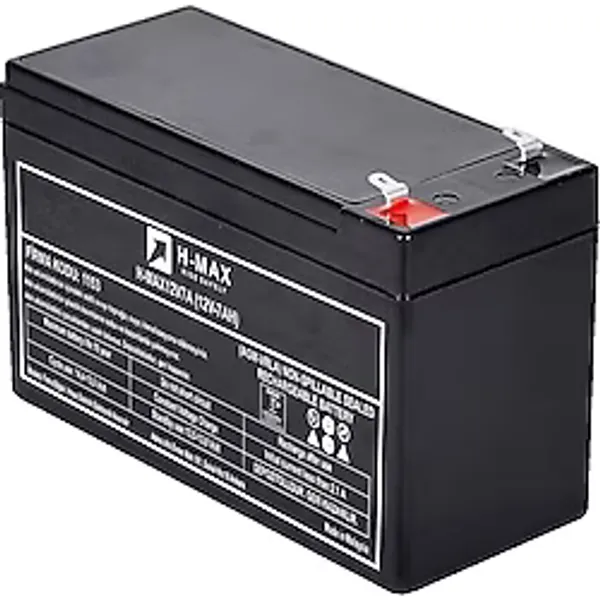 H-Max 12V 7AH Akü 12 Volt 7 Amper Kuru Akü 12V 7A Akü Ups Aküsü Kesintisiz Güç Kaynağı Aküsü 12V 7AH 20HR Bakımsız Akü