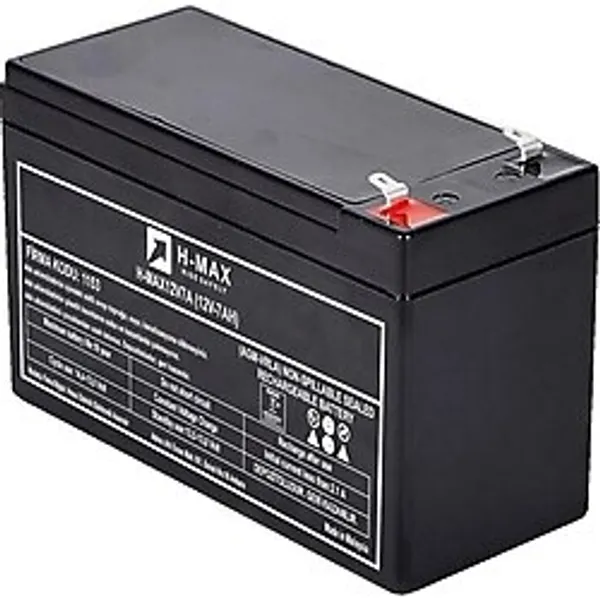 H-Max Kesintisiz Güç Kaynağı Aküsü Ups Akü - Kuru Bakımsız Tip Akü 12VOLT 7AMPER - 12V 7AH Bakımsız Akü