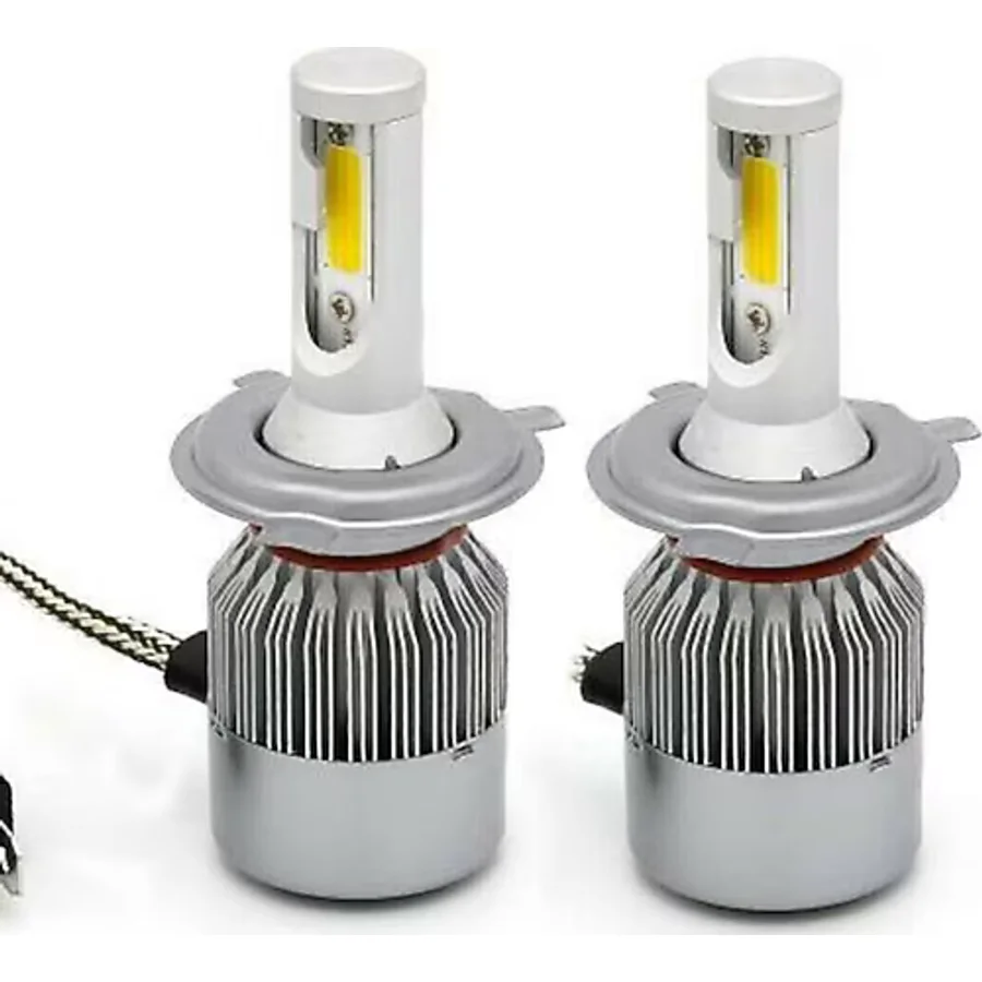 H4 UZUN KISA ENG 10800 LÜMEN ŞİMŞEK ETKİLİ H4 BEYAZ LED ZENON