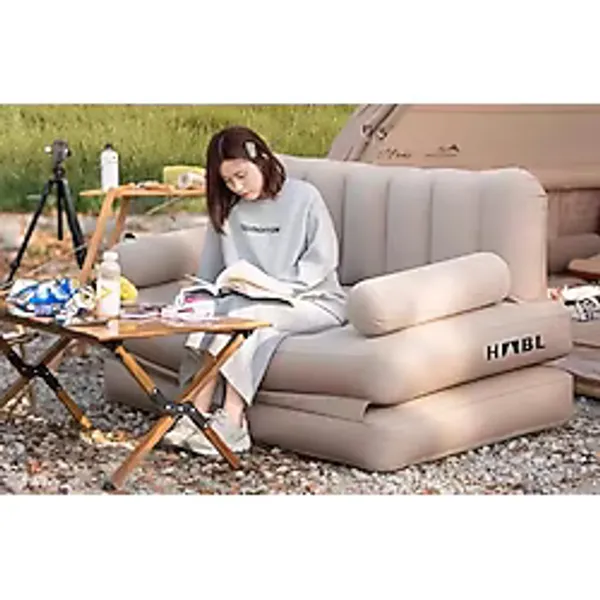 HABL Kendi Kendine Şişen Çift Kişilik 2'si 1 Arada Şarjlı Şişme Koltuk ve Yatak 190X150X65CM