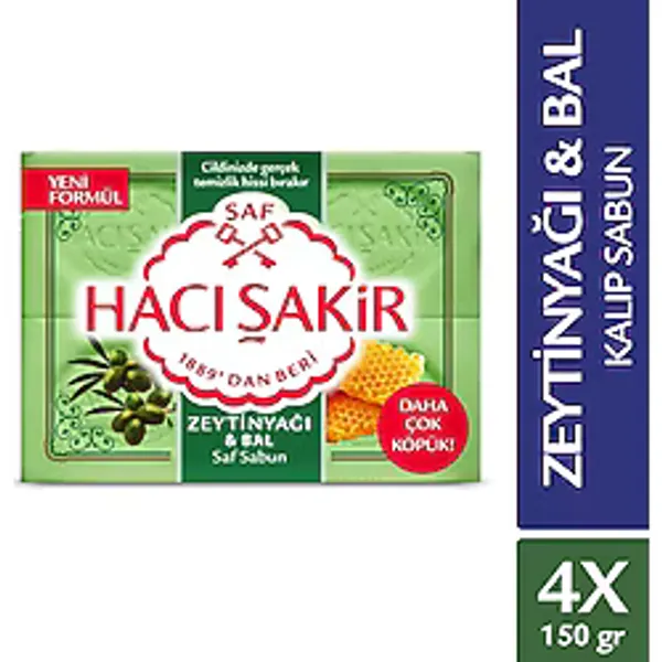 Hacı Şakir Zeytinli Saf Sabun 600 gr Doğal Zeytinyağı ve Bal ile Zenginleştirilmiş Cilt Bakımı için