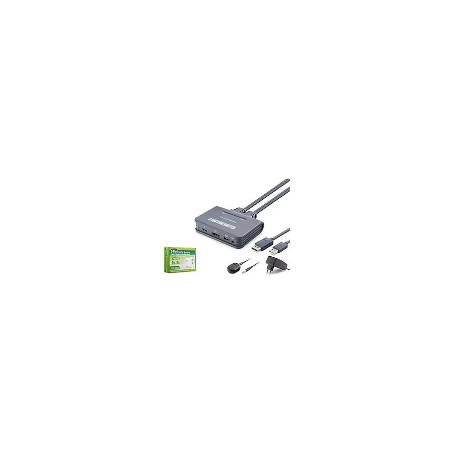 Hadron Hdx1427 Displayport Kvm Switch 2 Console Usb Harici Butonlu Dahili Kablolu 2 Dp Siyah