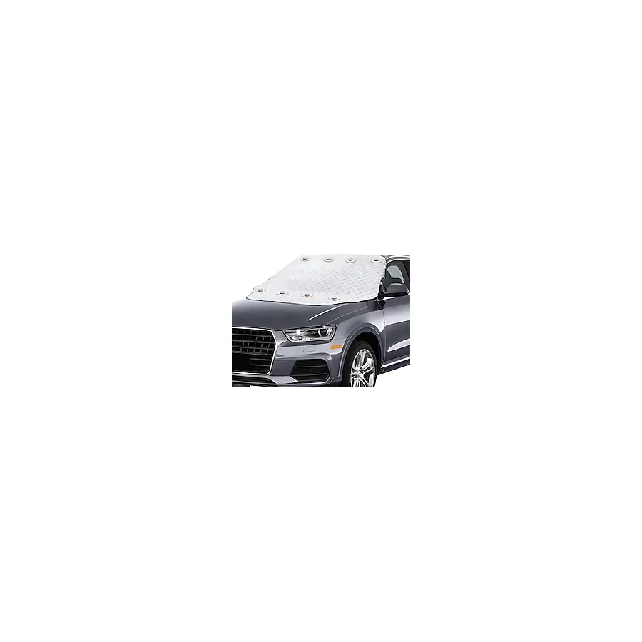 Haegs Araba Ön Cam Koruma Örtüsü, Termal Araç Güneşlik, Oto Buzlanma Önleyici, Cam Kar Örtüsü, Ağır Hizmet Oto Kar Örtüsü Otomobil, SUV, Pickup Ön Cam Koruması Araba Brandası - 155-125 cm -Gri