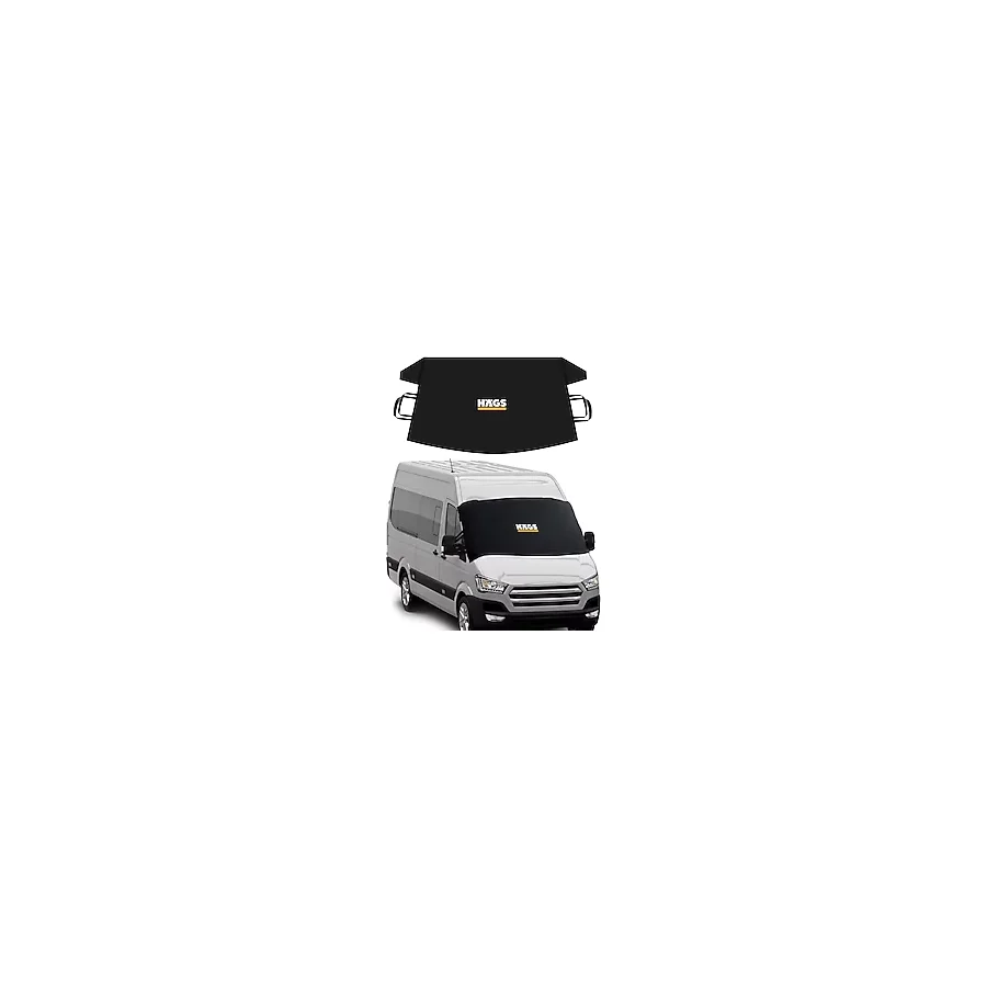 Haegs Buz Ve Kar Önleyici Araç Ön Cam Örtüsü Brandası Ağır Hizmet Tipi 600D Oxford Kumaş Arabalar, Suv'Lar, Kamyonetler İçin Oto Ön Cam Koruyucu Güneşlik Don Örtüsü (198X114Cm) Xxl - Siyah