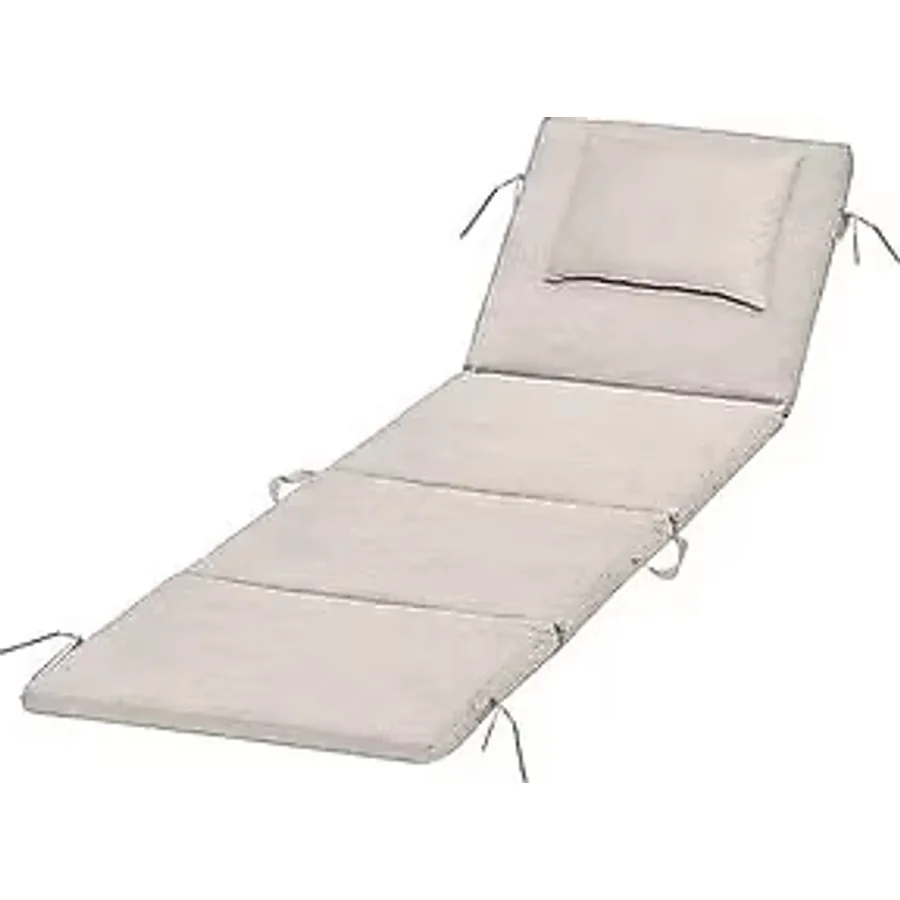 HAEGS Haegs Plaj Minderi, Plaj Çantası Tasarımlı, Katlanır Plaj Matı, Yastıklı, Plaj Şezlong Minderleri, 22 Dens 180x53x2cm - Bej