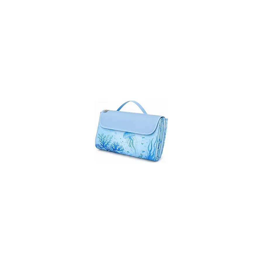 Haegs Piknik Örtüsü, Çanta Kamp Matı, Plaj Matı, Piknik Yer Örtüsü, Seyahat, Kamp, Outdoor, Park Çim Kum Tutmaz, Su Geçirmez, Kullanışlı Çanta Model, Katlanabilir 200x150cm - Deniz Anası