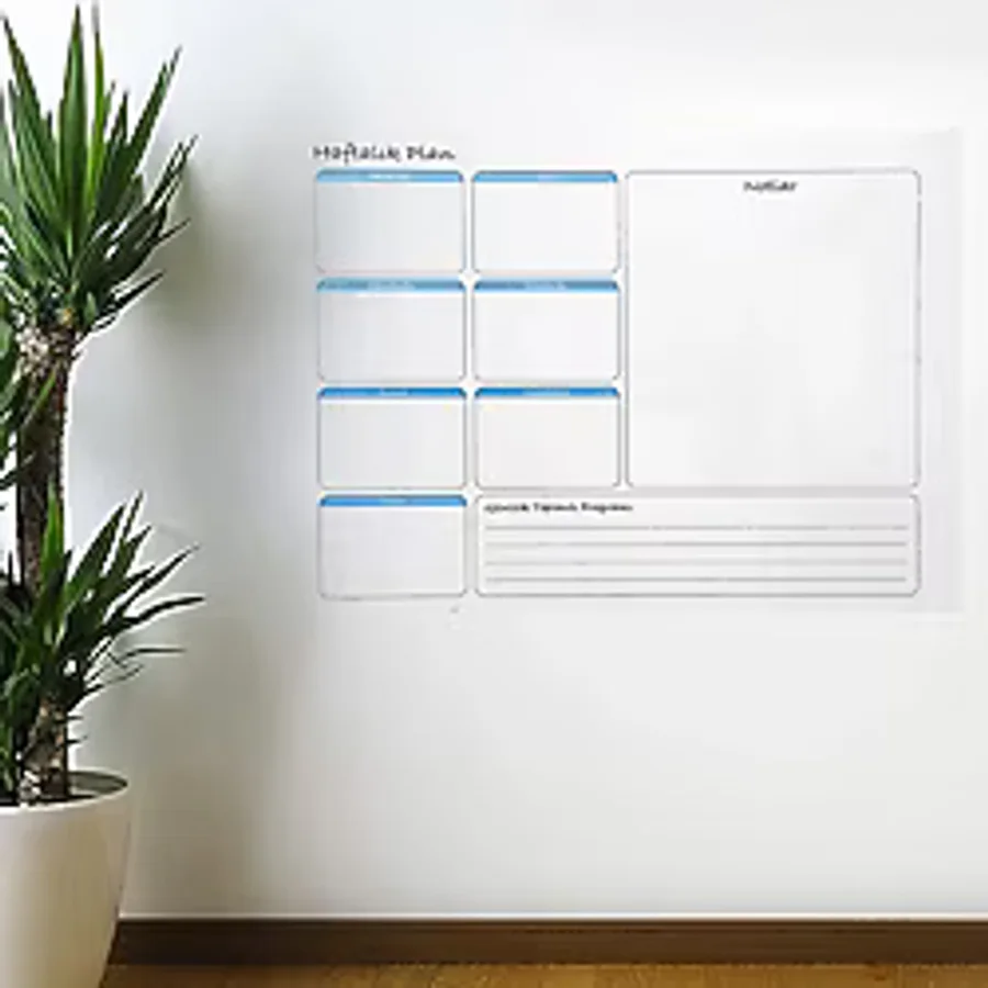 Haftalık Planlayıcı Manyetik Duvar Stickerı Takvim 70 cm x 56 cm (5250)