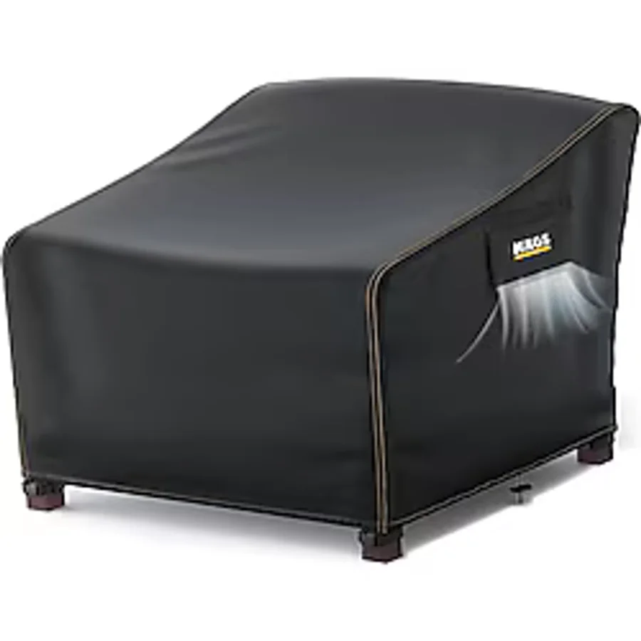 Hags Tek Kişilik Bahçe Koltuk Örtüsü, Bahçe Koltuk Koruma Brandası Örtüsü, 100-80-75cm - Siyah