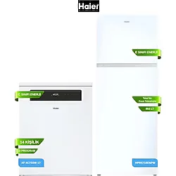 HAIER (HPR5718ENPW BUZDOLABI-XF 4C7S0W-17 BULAŞIK MAKİNESİ) 2'Lİ SET