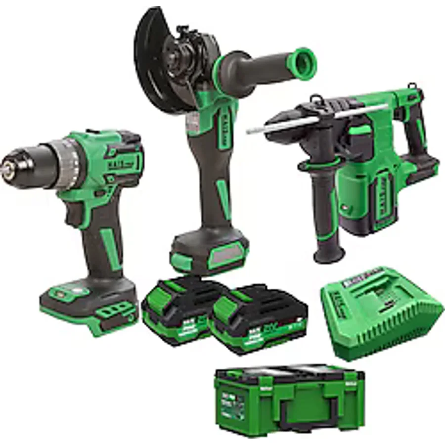 Hais Pro RB-01 RB-DB2102 + RB-BH26 + JM-125 Çift Akülü 4 Ah Elektrikli El Aletleri Seti