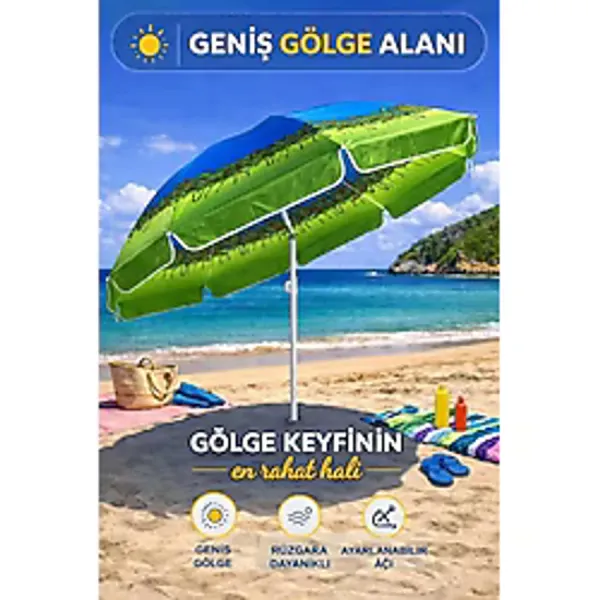 Hak-iş 240 cm Plaj Şemsiyesi