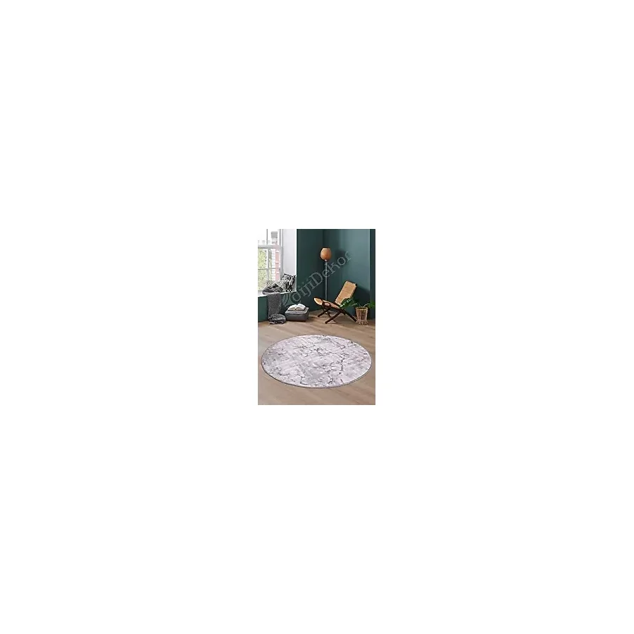 Halı Gri Cool Karo Yıkanabilir Yuvarlak Kesme Ince Yolluk Kilim Salon Halısı Modelleri