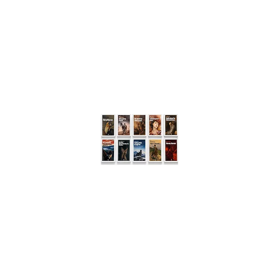 Halk Kitabevi Dünya Klasikleri 10 Kitap Seti Tolstoy, Dostoyevski, Dickens, Goethe, Platon, Sun Tzu Roman ve Felsefe Kitapları