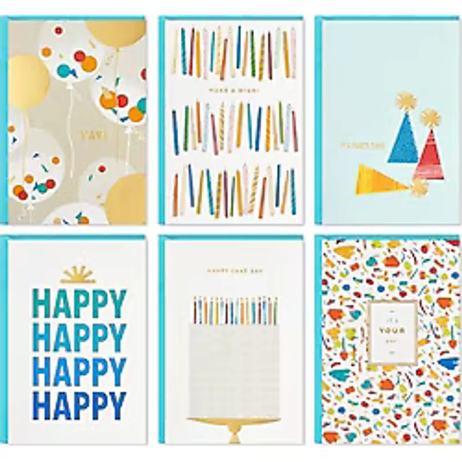 Hallmark Doğum Günü Kartı Çeşitleri, Zarflı 36 Kart (Parti Zamanı)