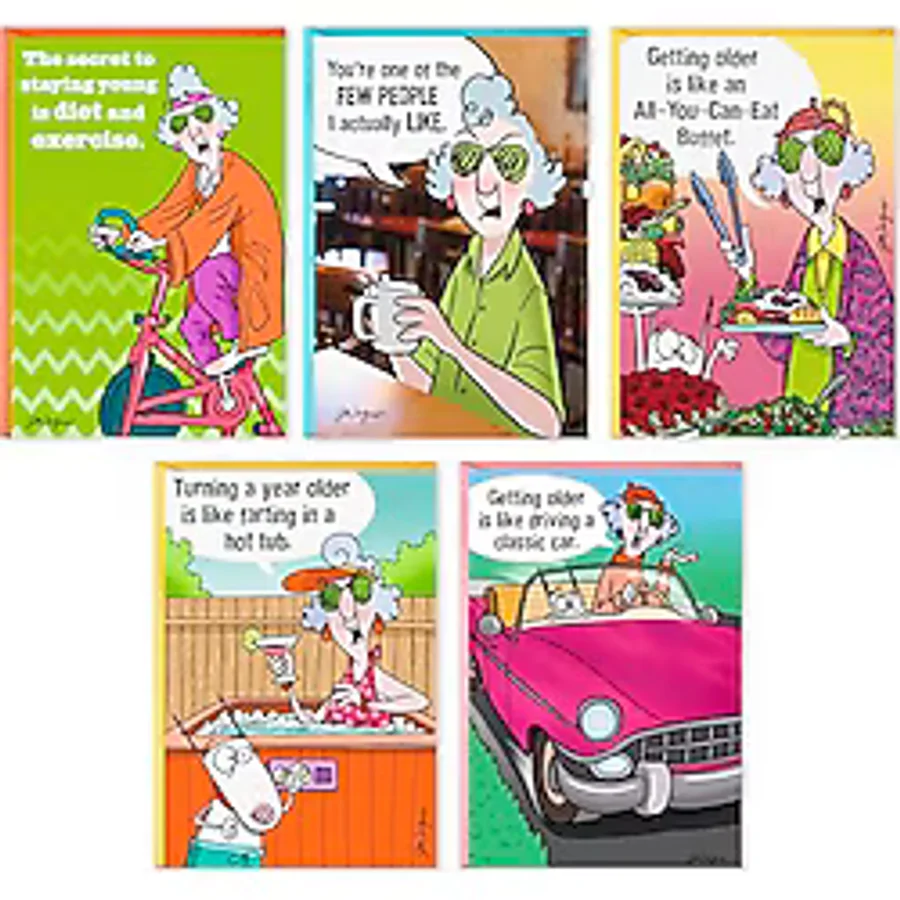 Hallmark Maxine Komik Doğum Günü Kartı Çeşitleri (Zarflı 5 Kart)
