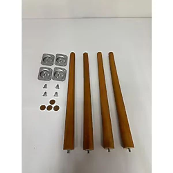 HAMADEX 44 Cm Açık Meşe,Konik Ayak Ahşap Mobilya Ayağı - 4 Adet Masa, Sandalye Ayağı, Sehpa Ayağı
