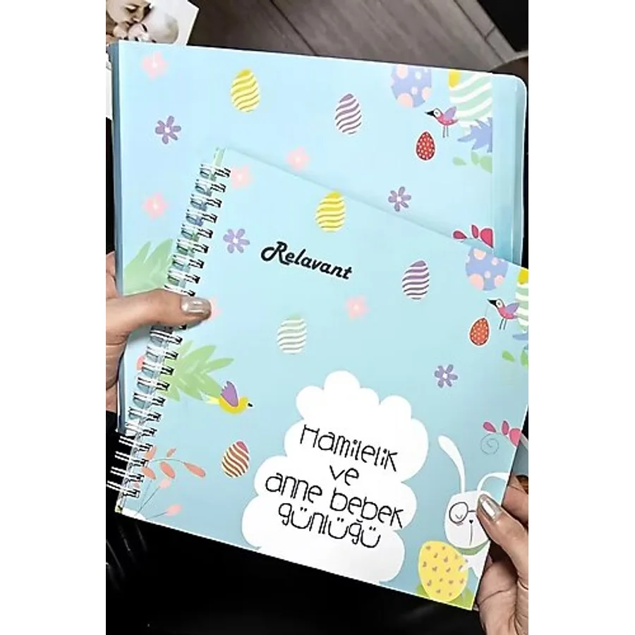 Hamilelik Ve Anne Bebek Günlüğü & Hamile Anı Defteri & Bebek Anı Defteri 20x23 Sticker Hediyeli
