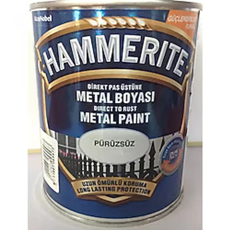 HAMMERİTE METAL BOYASI DÜZ SİYAH 0,75 LT
