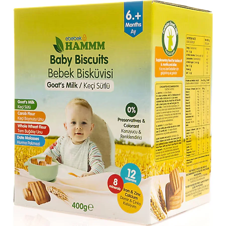 Hammm Keçi Sütlü Bebek Bisküvisi 400 gr