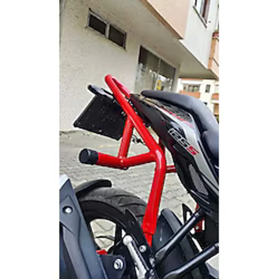 Hamza Motors Benelli 125S Uyumlu Arka Koruma Demiri / Kırmızı Motosiklet Koruma