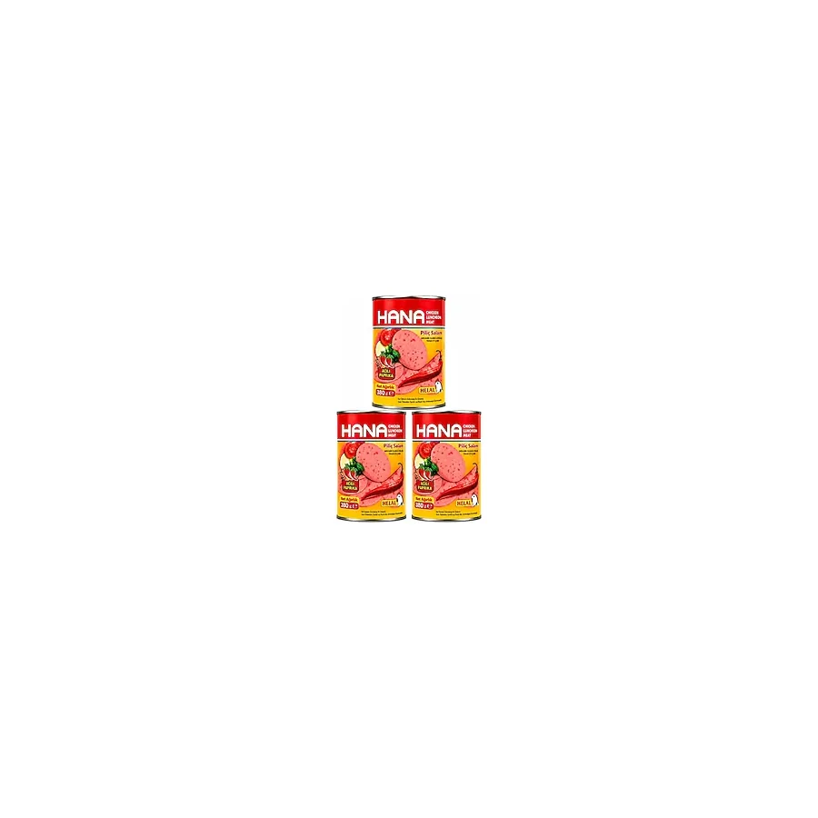 Hana Acılı Piliç Salam 380 Gr X3 Adet