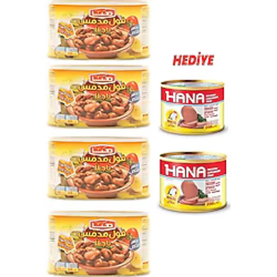 Hana Bakla Konservesi 400 Gr X 4Adet Salam 2Adet Hediye